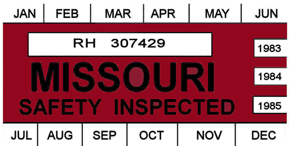 (image for) 1983 -1985 Missouri inspection sticker